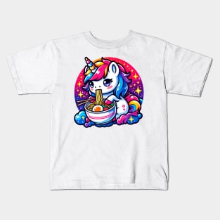 Space Unicorn Ramen Kids T-Shirt